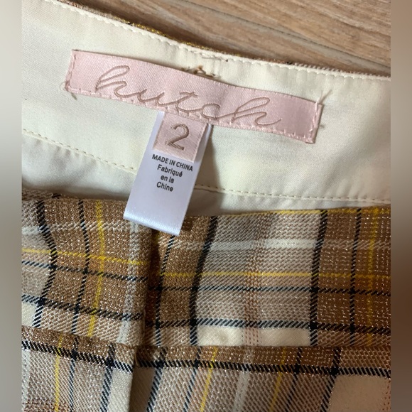 hutch x anthro • plaid wide-leg trousers neutral motif 2 - Picture 6 of 9